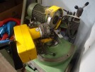 Sharpening machine for twist drills and taps